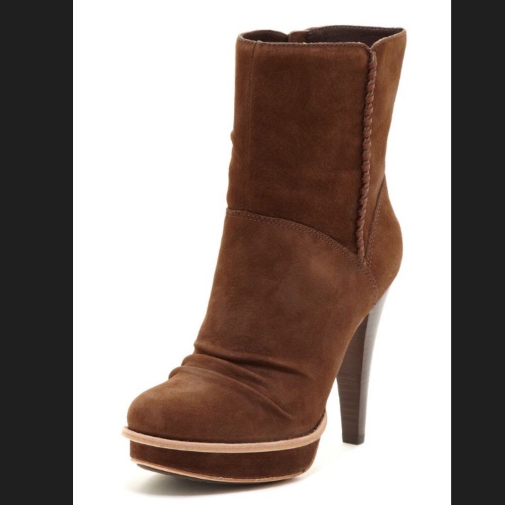UGG Bianca Platform Booties Brown Like New